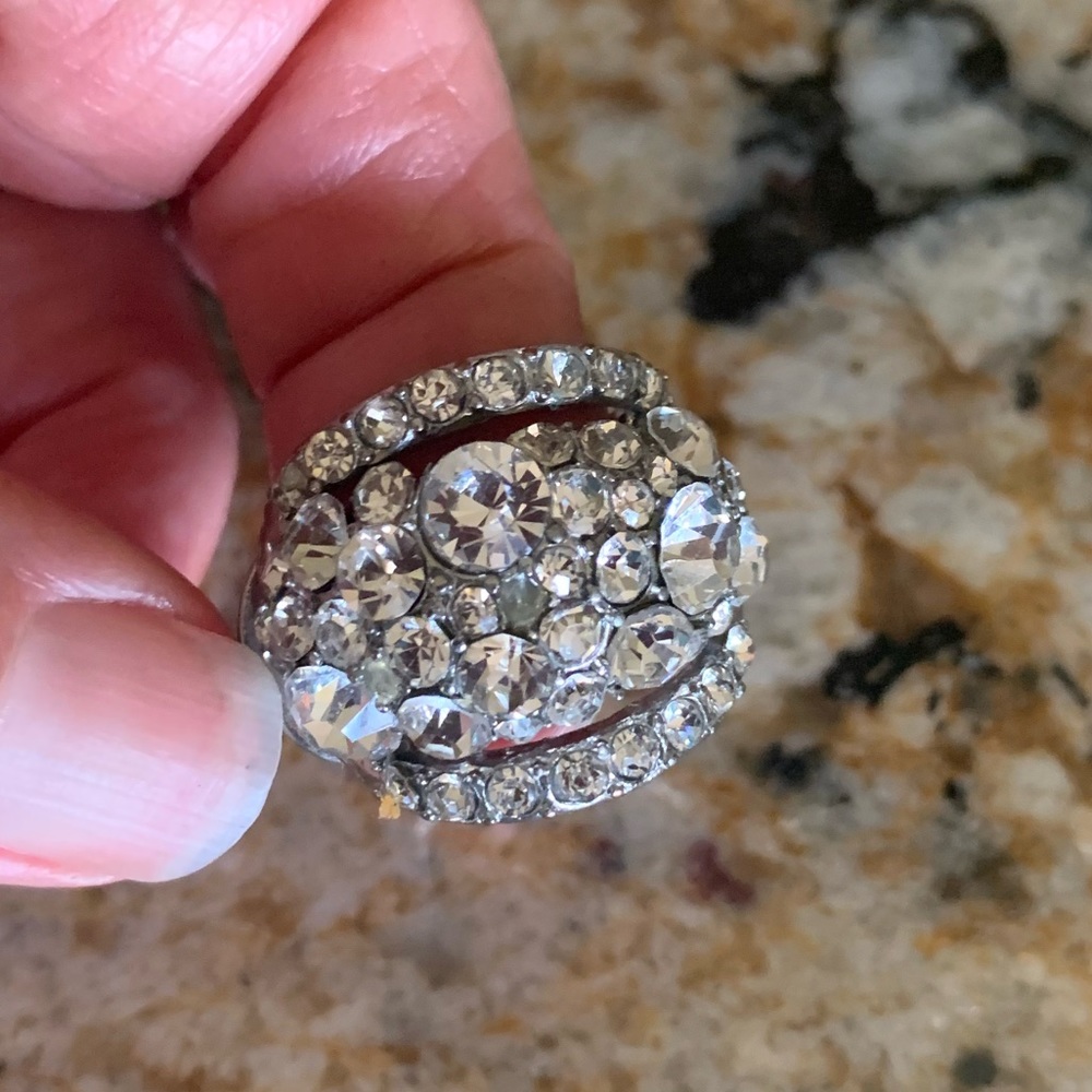 Big Rhinestone Ring Wedding Cocktail Expanday - Picture 8 of 16